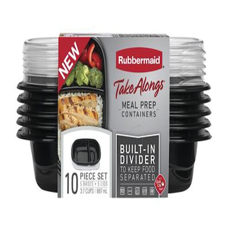 Rubbermaid Rubbermaid Take Alongs 3.7 cups Black Food Container and Lid 5 pk 2042882